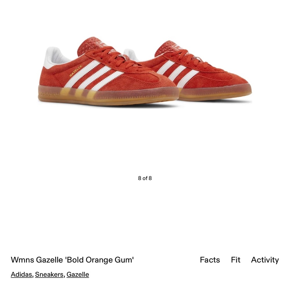 Women’s Adidas Gazelle Bold Orange Gum